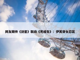 网友期待《剑星》联动《死或生》：伊芙穿女忍装