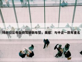 特斯拉公布自动驾驶新车型，美媒：与中企一款车重名