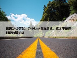 预售24.5万起，740km+激光雷达，它才不是你们说的样子货