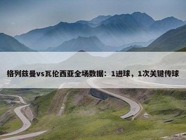 格列兹曼vs瓦伦西亚全场数据：1进球，1次关键传球