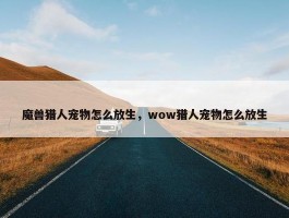 魔兽猎人宠物怎么放生，wow猎人宠物怎么放生