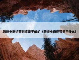 跨境电商运营到底是干嘛的（跨境电商运营是干什么）