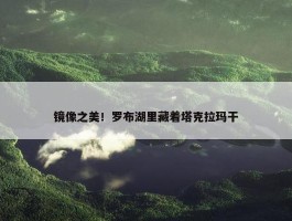 镜像之美！罗布湖里藏着塔克拉玛干