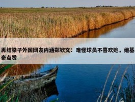 再结梁子外国网友内涵郑钦文：难怪球员不喜欢她，维基奇点赞