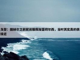 戈登：图赫尔之前就说服我加盟切尔西，当时其实真的很接近