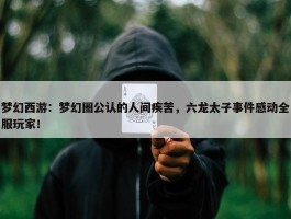 梦幻西游：梦幻圈公认的人间疾苦，六龙太子事件感动全服玩家！