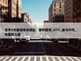 意甲9月最佳球员候选：普利西奇_K77_迪马尔科_布雷默入围