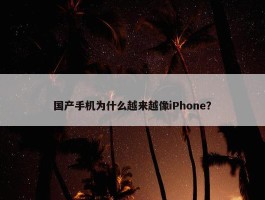 国产手机为什么越来越像iPhone？