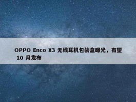 OPPO Enco X3 无线耳机包装盒曝光，有望 10 月发布