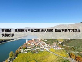 布朗尼：我知道我不会立即进入轮换 我会不断学习然后慢慢积累