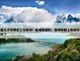 遭儿子布朗尼三分教训！戴维斯爆料：詹姆斯都上身体对抗了