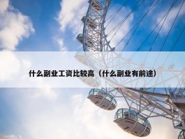 什么副业工资比较高（什么副业有前途）