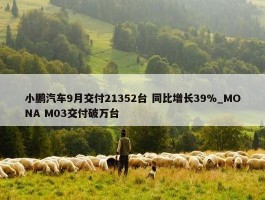 小鹏汽车9月交付21352台 同比增长39%_MONA M03交付破万台