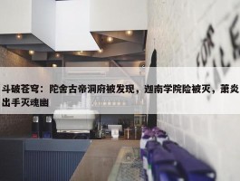 斗破苍穹：陀舍古帝洞府被发现，迦南学院险被灭，萧炎出手灭魂幽