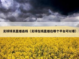 足球球员直播连线（足球在线直播在哪个平台可以看）