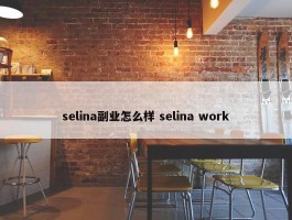 selina副业怎么样 selina work