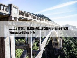 11.28万起，比亚迪第二代宋Pro DM-i与海狮05DM-i同价上市