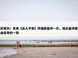 好家伙！肖央《出入平安》开播就差评一片，观众差评理由出奇的一致