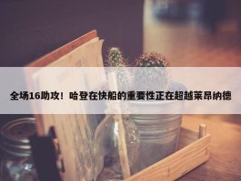 全场16助攻！哈登在快船的重要性正在超越莱昂纳德