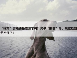 “吃鸡”游戏还是要凉了吗？光子“断更”后，玩家反倒坐不住了！