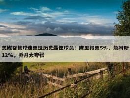 美媒召集球迷票选历史最佳球员：库里得票5%，詹姆斯12%，乔丹太夸张