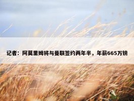 记者：阿莫里姆将与曼联签约两年半，年薪665万镑