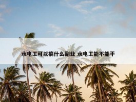 水电工可以搞什么副业 水电工能不能干