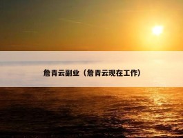 詹青云副业（詹青云现在工作）