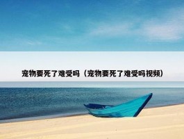 宠物要死了难受吗（宠物要死了难受吗视频）