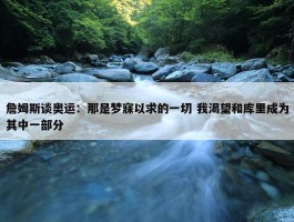 詹姆斯谈奥运：那是梦寐以求的一切 我渴望和库里成为其中一部分