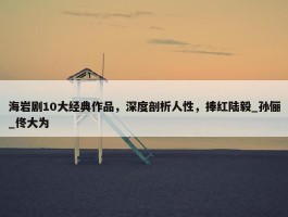 海岩剧10大经典作品，深度剖析人性，捧红陆毅_孙俪_佟大为