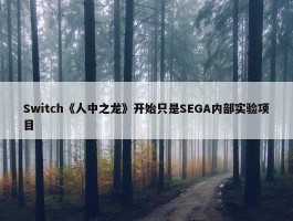 Switch《人中之龙》开始只是SEGA内部实验项目