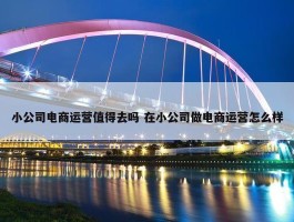 小公司电商运营值得去吗 在小公司做电商运营怎么样