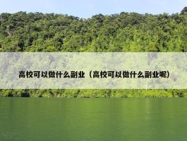 高校可以做什么副业（高校可以做什么副业呢）