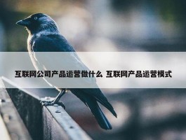 互联网公司产品运营做什么 互联网产品运营模式