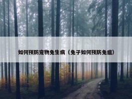 如何预防宠物兔生病（兔子如何预防兔瘟）