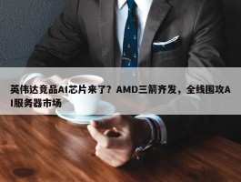 英伟达竞品AI芯片来了？AMD三箭齐发，全线围攻AI服务器市场