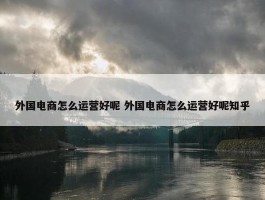 外国电商怎么运营好呢 外国电商怎么运营好呢知乎