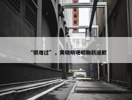 “很难过”，黄晓明哽咽鞠躬道歉