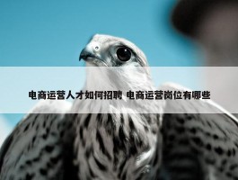 电商运营人才如何招聘 电商运营岗位有哪些