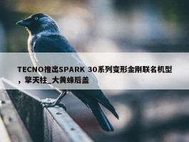 TECNO推出SPARK 30系列变形金刚联名机型，擎天柱_大黄蜂后盖