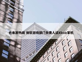 也来凑热闹 微软游戏部门负责人谈Xbox掌机