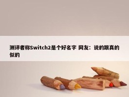 测评者称Switch2是个好名字 网友：说的跟真的似的