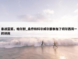 备战蓝狐，帕尔默_桑乔和科尔威尔都参加了切尔西周一的训练