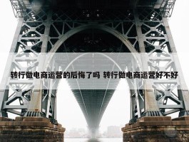 转行做电商运营的后悔了吗 转行做电商运营好不好