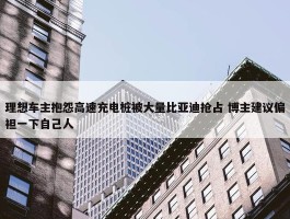 理想车主抱怨高速充电桩被大量比亚迪抢占 博主建议偏袒一下自己人