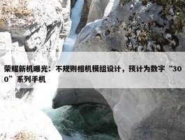 荣耀新机曝光：不规则相机模组设计，预计为数字“300”系列手机