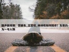 国乒新周期：樊振东_王楚钦_林诗栋如何排序？东哥仍为一号人物