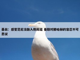 基翁：感觉范尼没融入教练组 曼联对滕哈赫的容忍不可思议