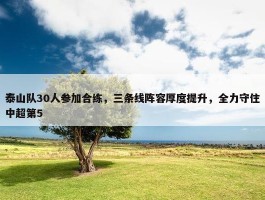 泰山队30人参加合练，三条线阵容厚度提升，全力守住中超第5